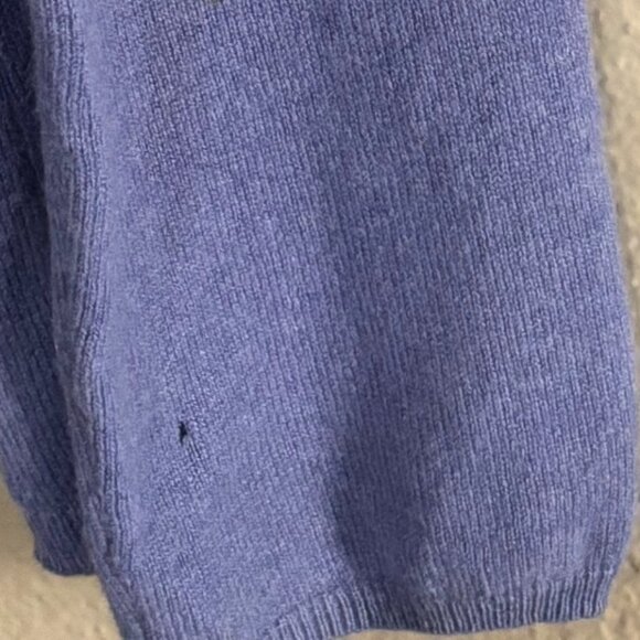 Charter Club 100% Cashmere Crewneck Sweater XL — Periwinkle (Lavender Blue) - Picture 4 of 12